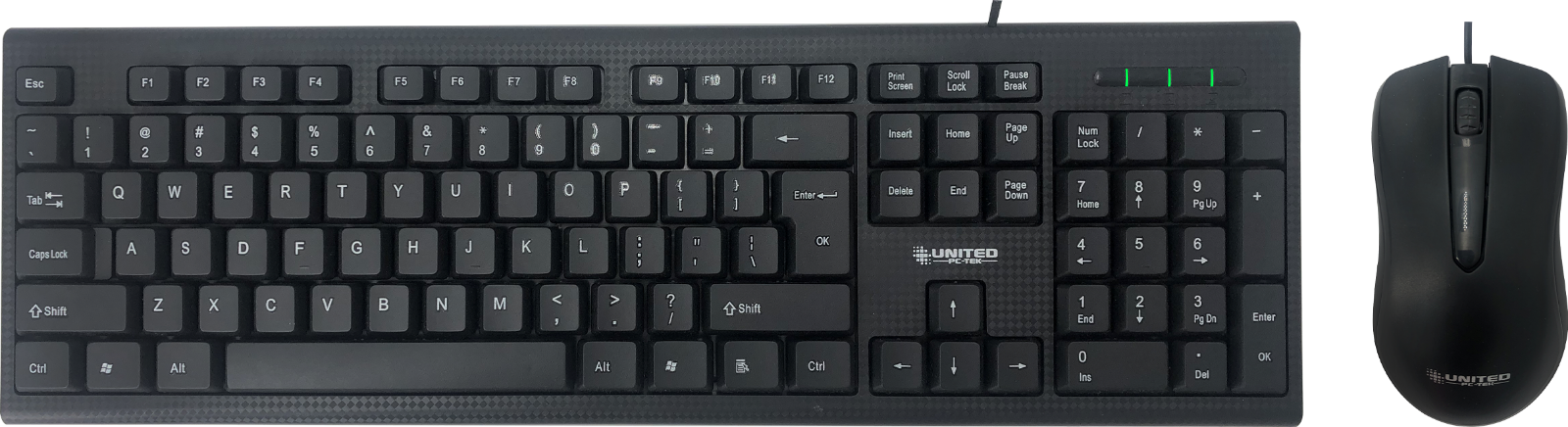 UPT BRAND NEW Modern Series USB Wired Keyboard & Mouse Retail Box Black