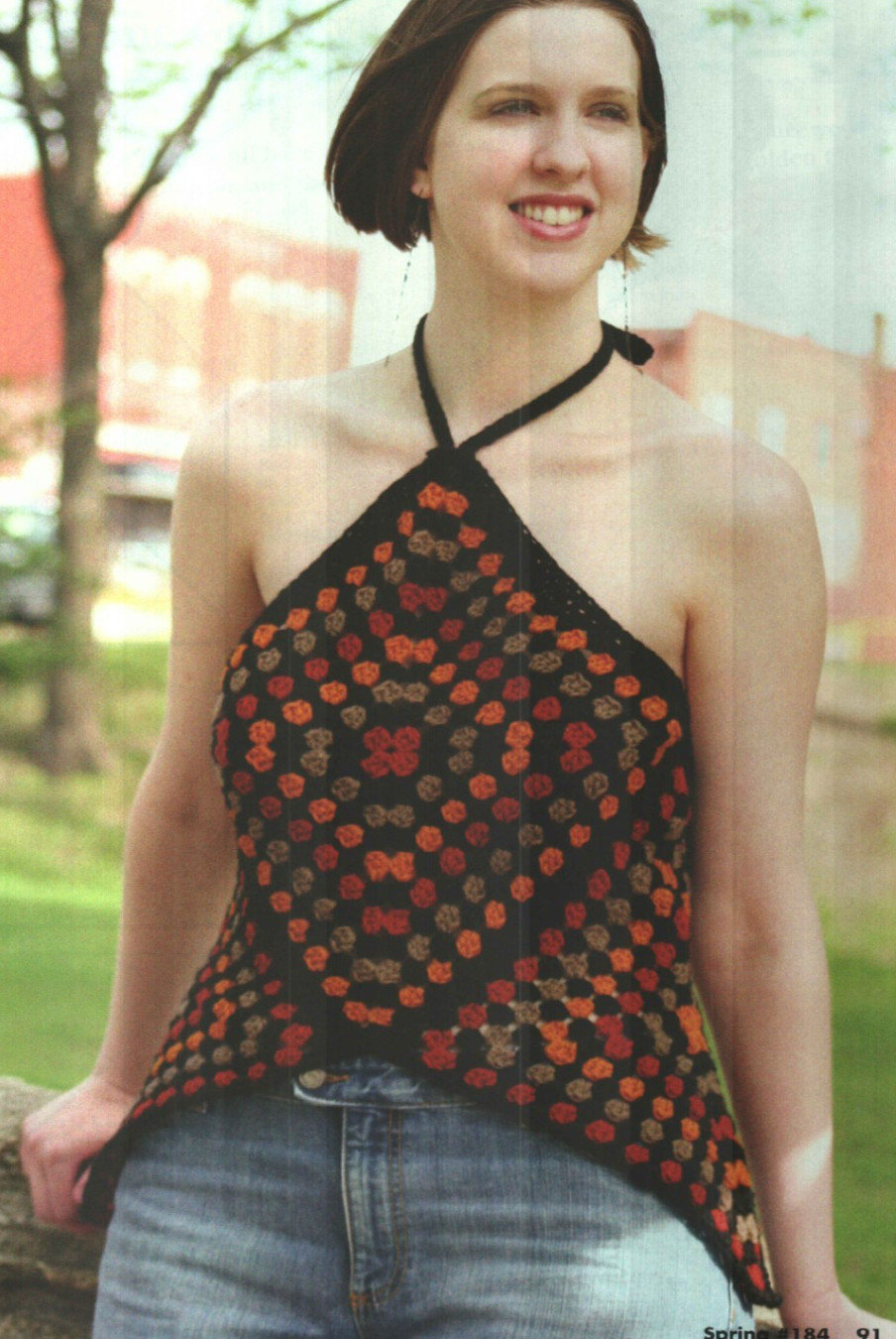 SUMMERTIME GRANNY GO-AROUND TOP 3 SIZES WOMEN'S CROCHET PATTERN INSTRUCTIONS