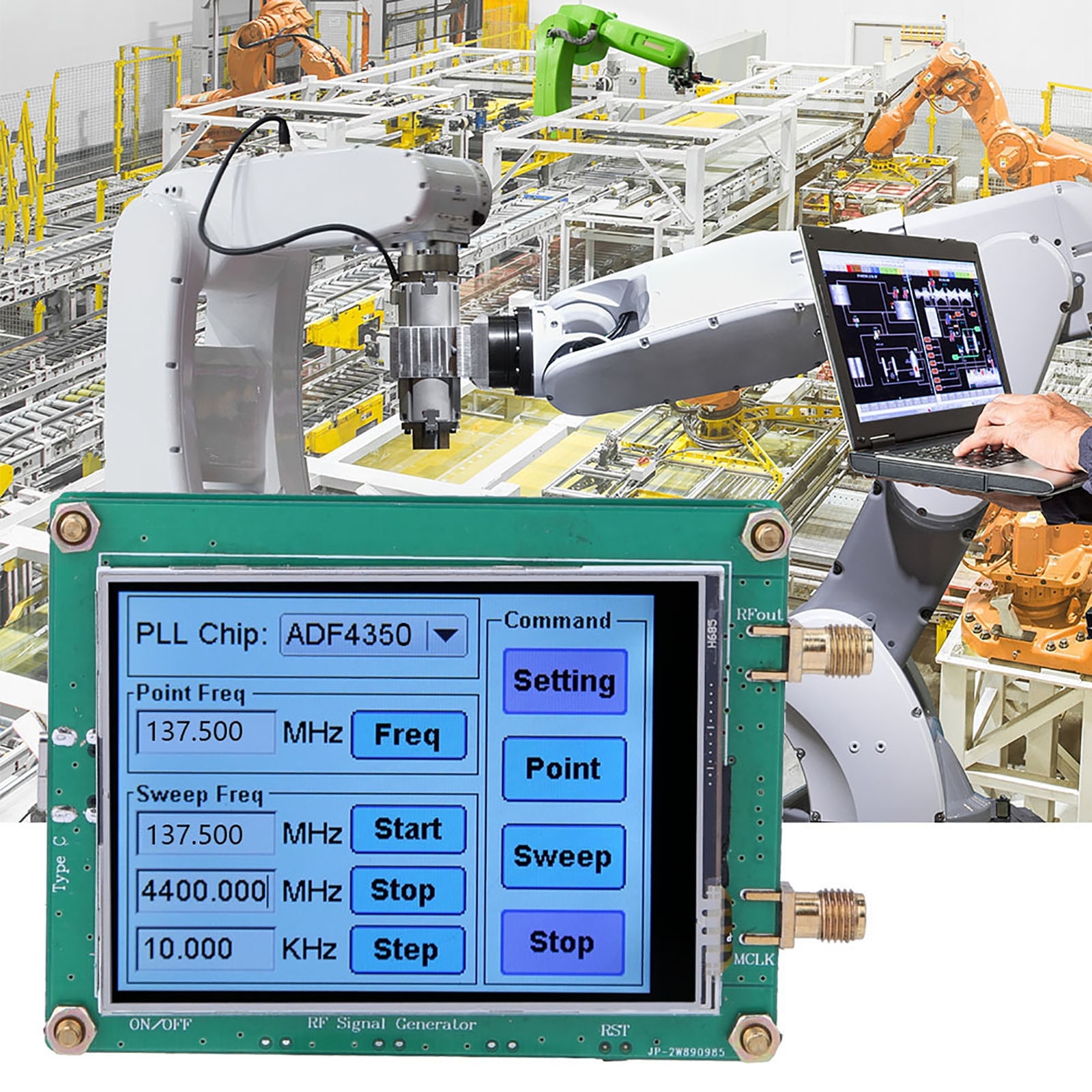 Generator Full Touch Screen RF Sweep Frequency PC Control W/ Data Cable