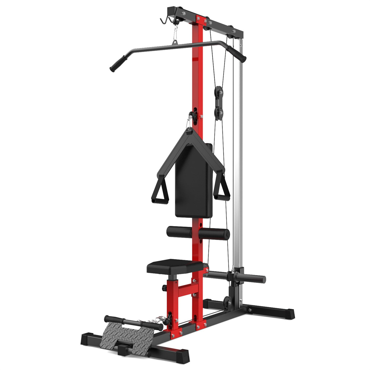 Multi-Functional LAT Pulldown Machine Cable Machine w/ High & Low Pulley Station