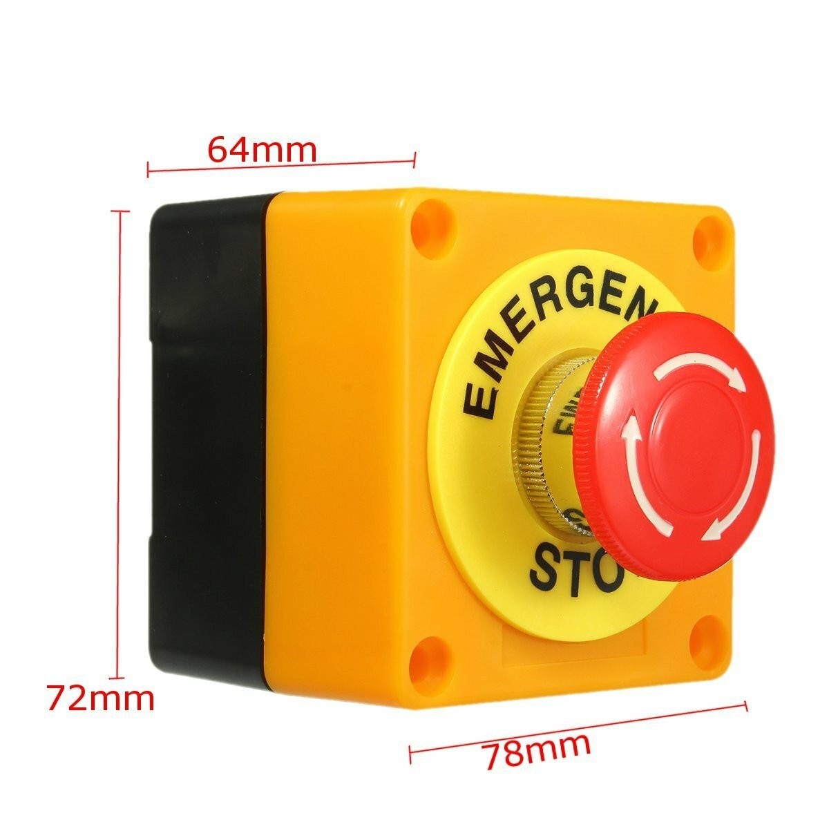 mxuteuk 22mm 2NC Red Mushroom Emergency Stop Push Button Switch Estop AC 660V