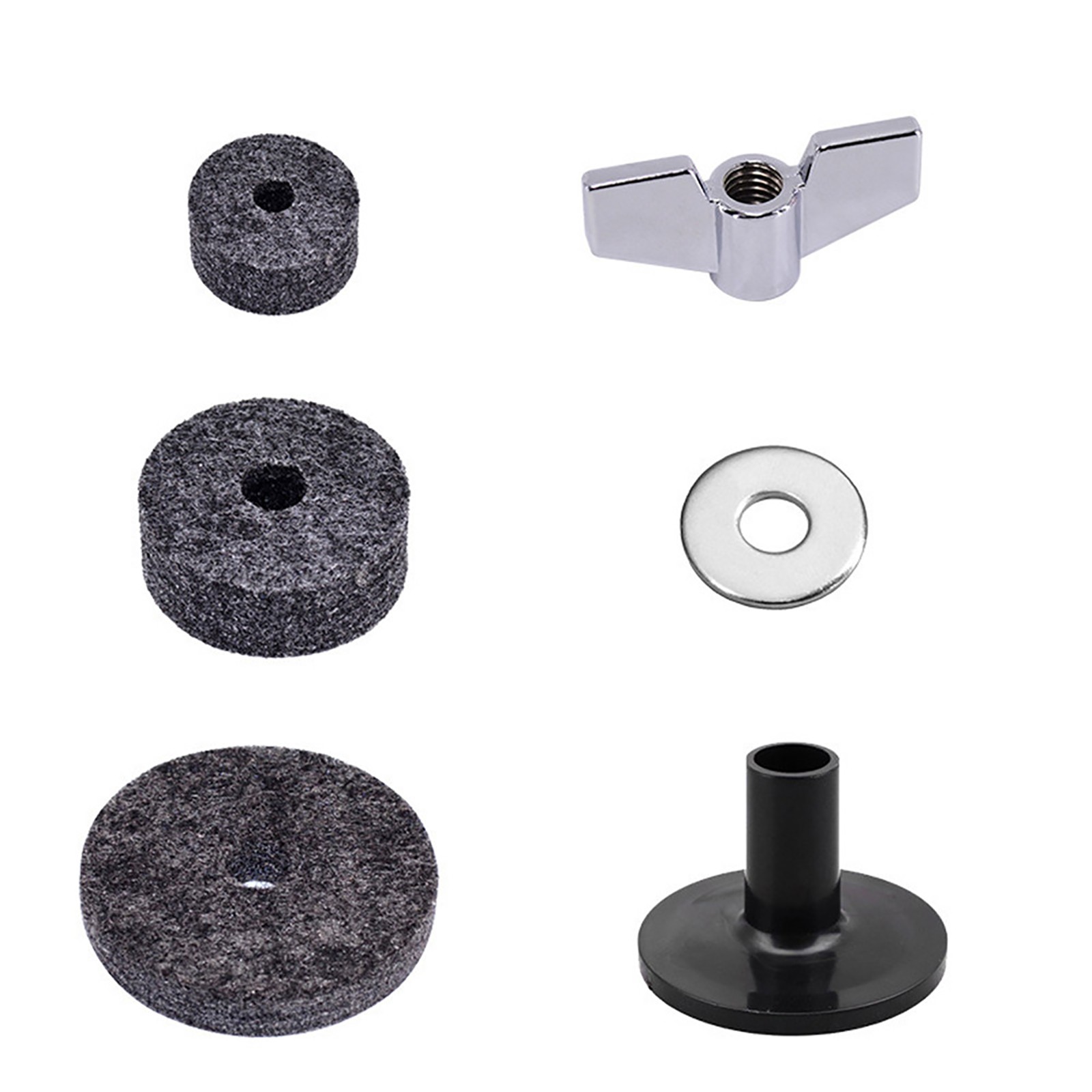 18Pcs Cymbal Part Replacement Stand Hi Hat Felt Wing Nut for Drum Set