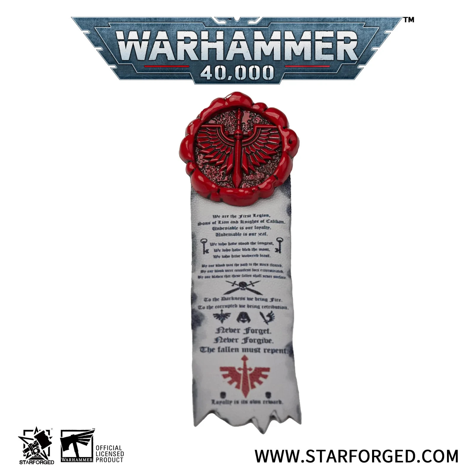 Warhammer 40K Dark Angels Purity Seals Lion El'Jonson Legion Commemorative Badge
