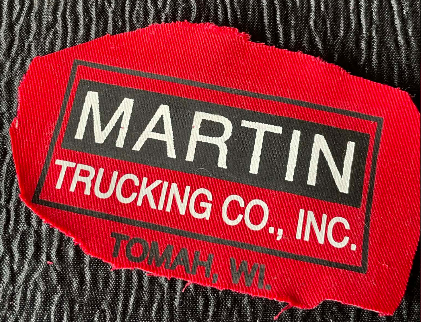 Hat Art Martin Trucking Company Tomah Wisconsin Printed Red Black White Advert
