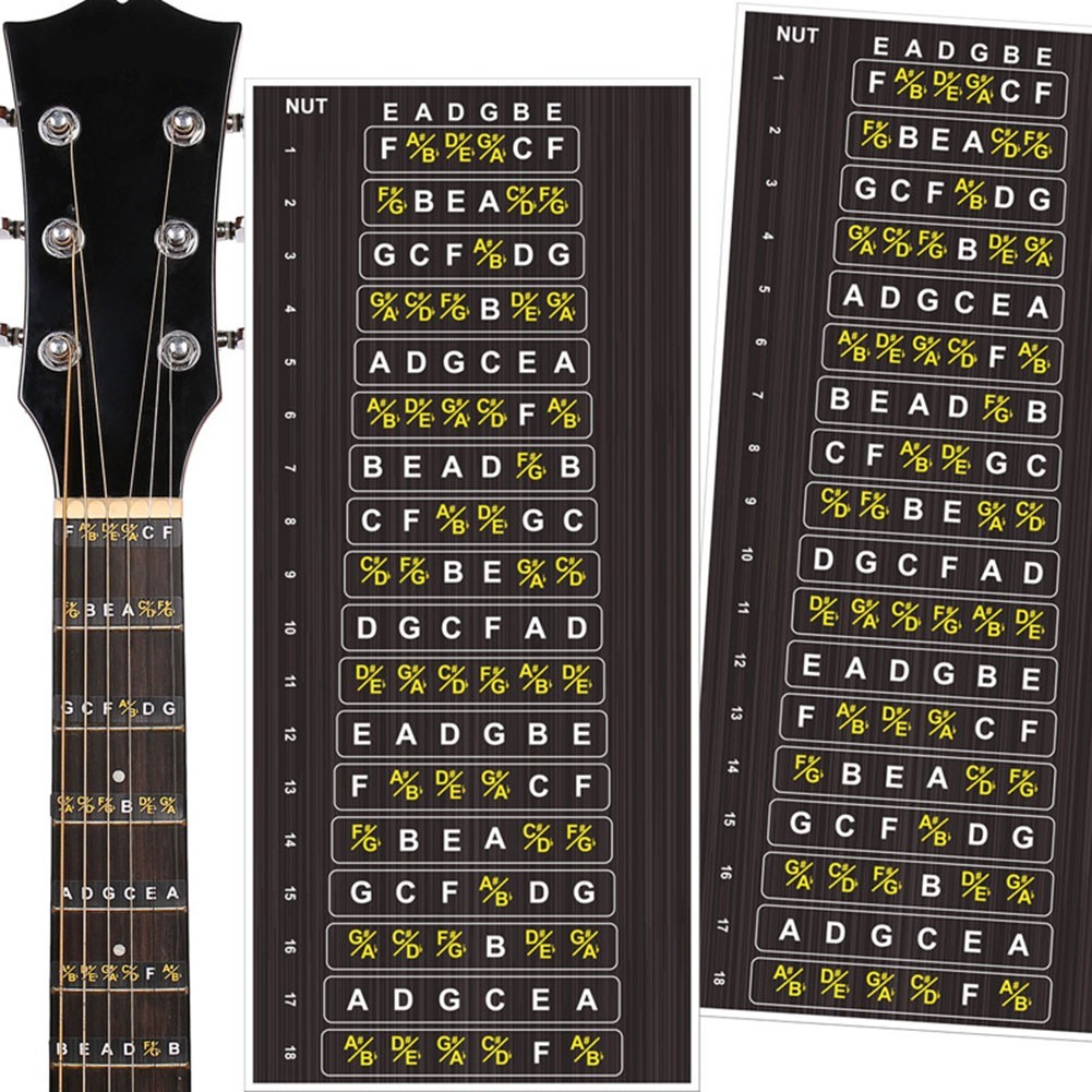 Entertainment Sticker Decals Scales String Beginner Easy To Install Fret