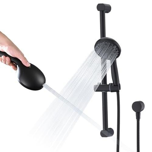 LOCALAND Hand Shower with Slide Bar, High Pressure 10 Setting Handheld Shower He