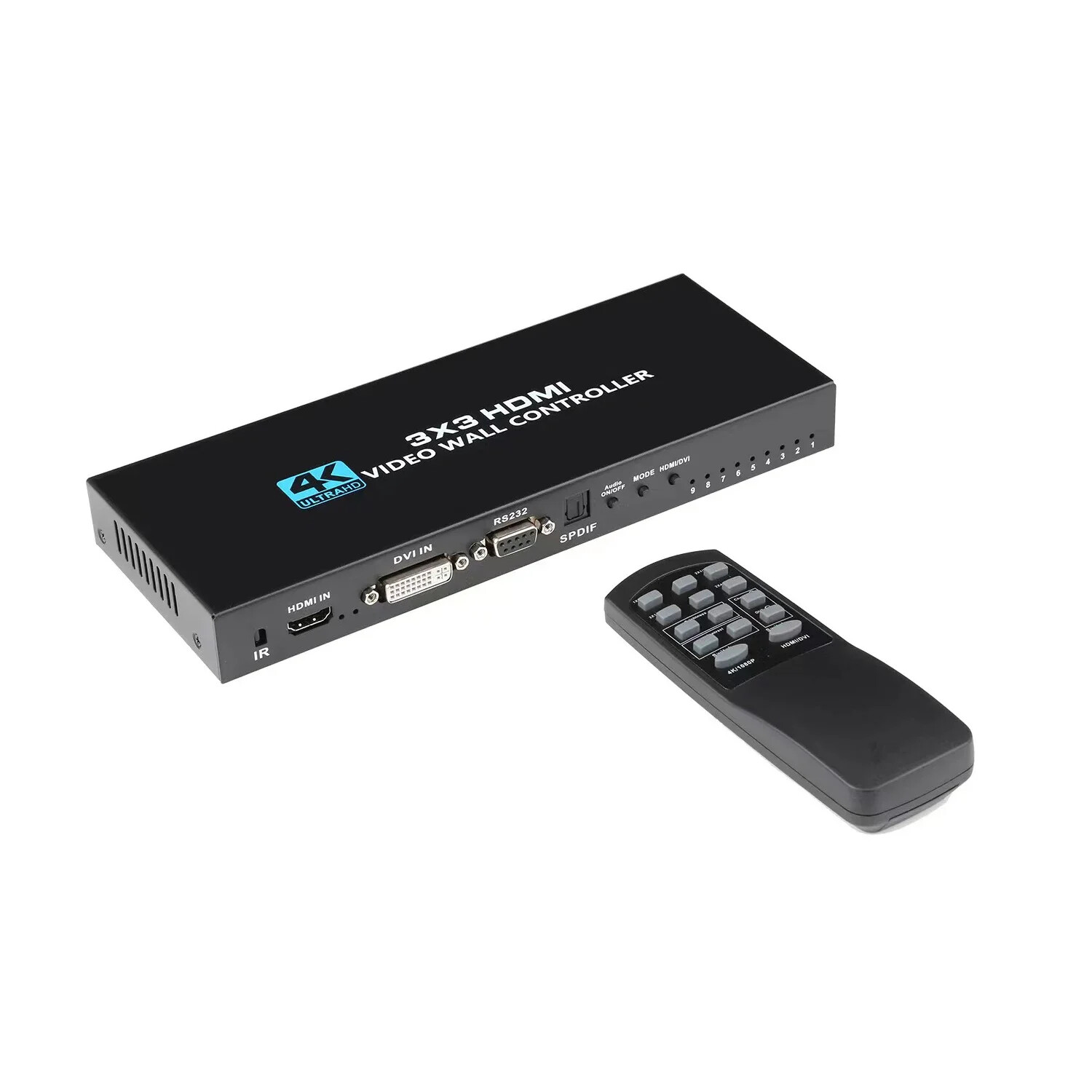 4K 3X3 Video Wall Controller DVI HDMI TV Video Wall Splicer Multi Screen Splicer