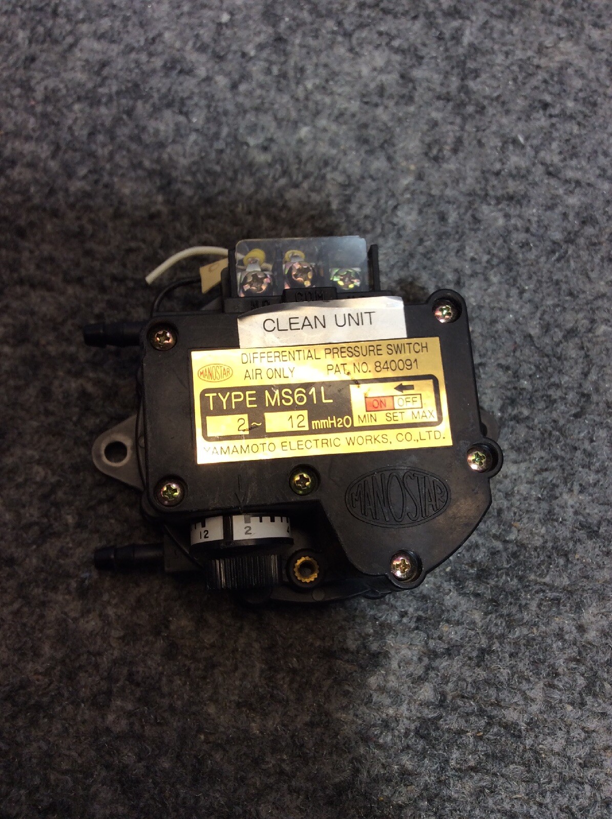 Used Yamamoto MS61L Differential Pressure Switch
