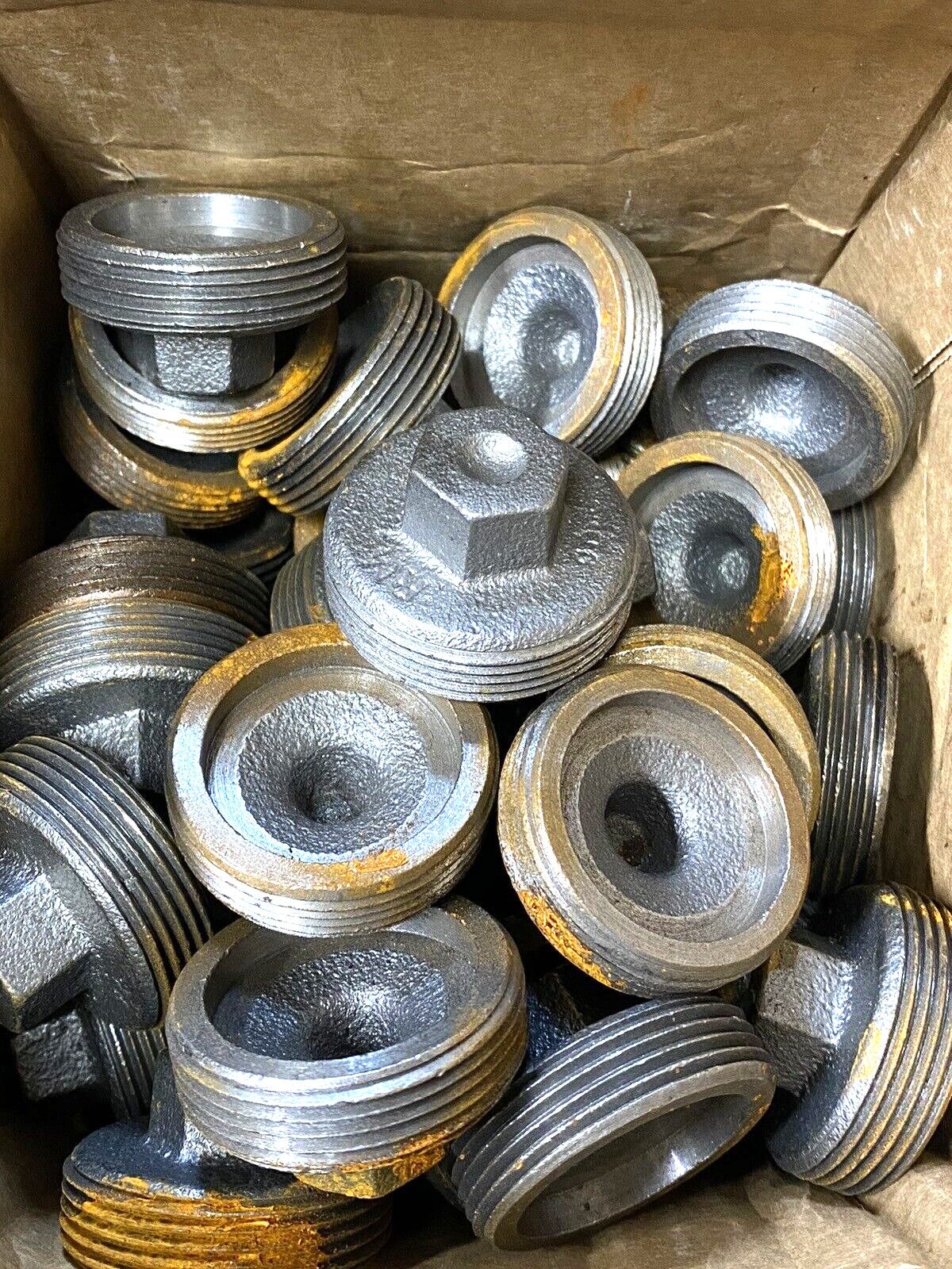 Lot of 50 Malleable Iron Meter Nut Plug Pipe Fitting 1-1/2"