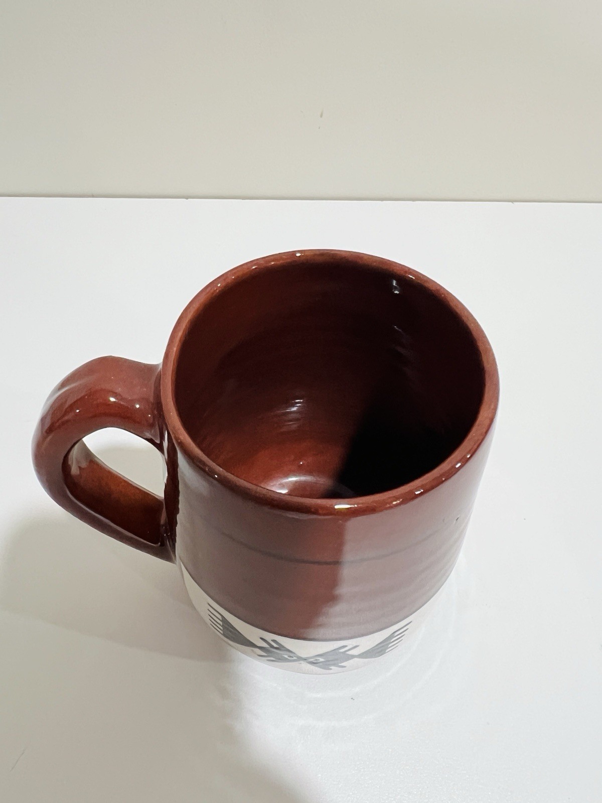 Vintage Los Reyes Lima Peru Fish Signed Peruvian Pottery Coffee Mug Peru
