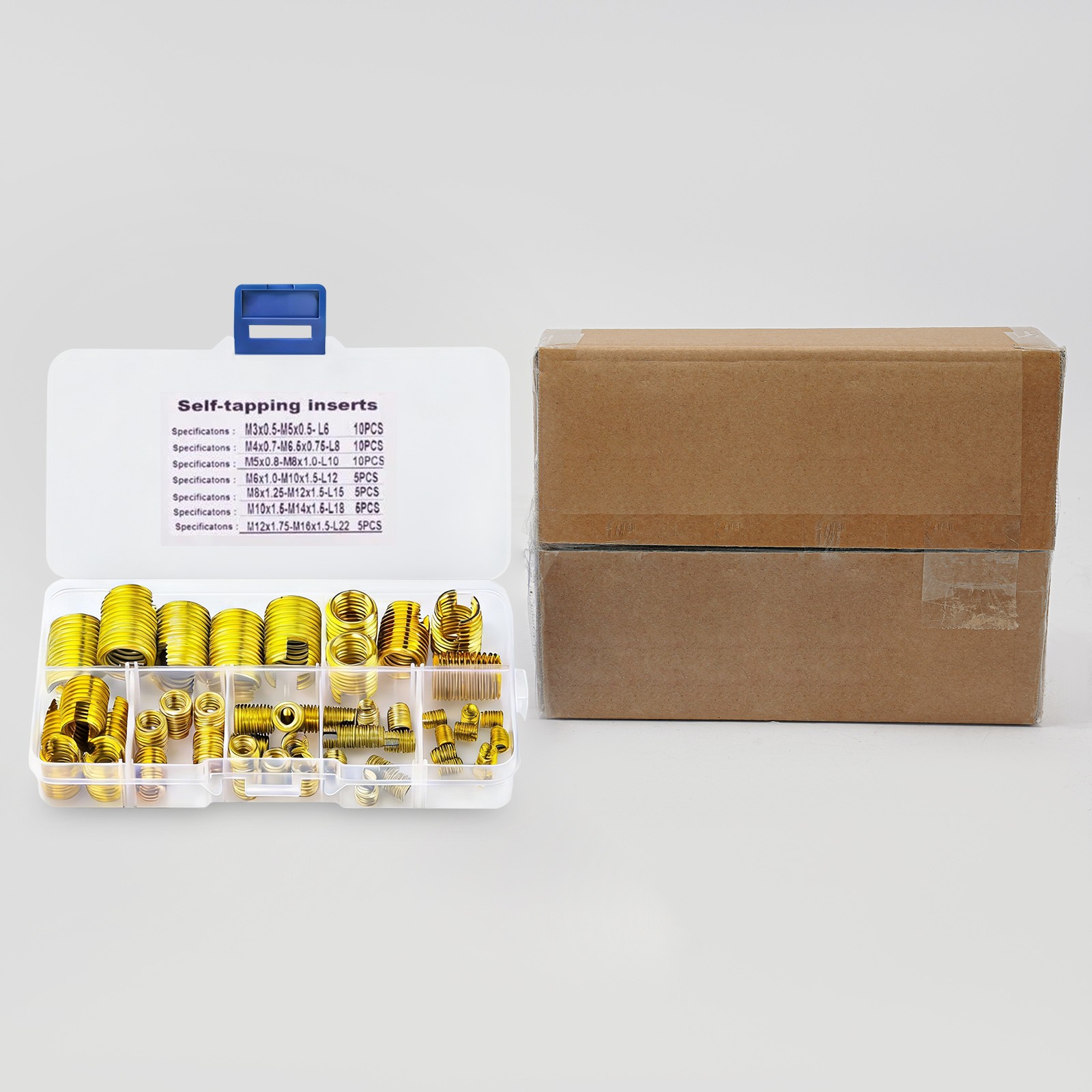 50Pcs Self Tapping Thread Inserts, Self Tapping Thread Inserts Set