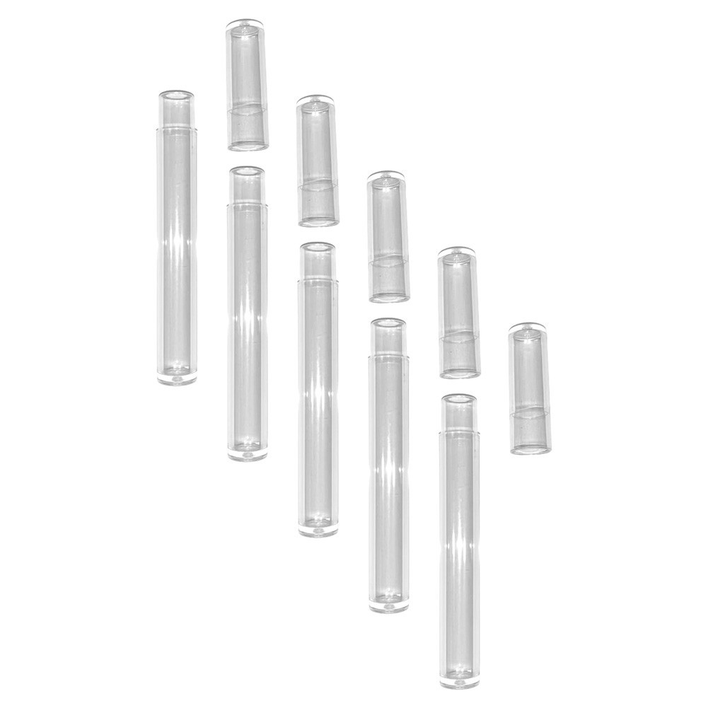 Keep Tweezers Securely Stored Transparent PC Plastic Cylinder Box 5pcs 15cm