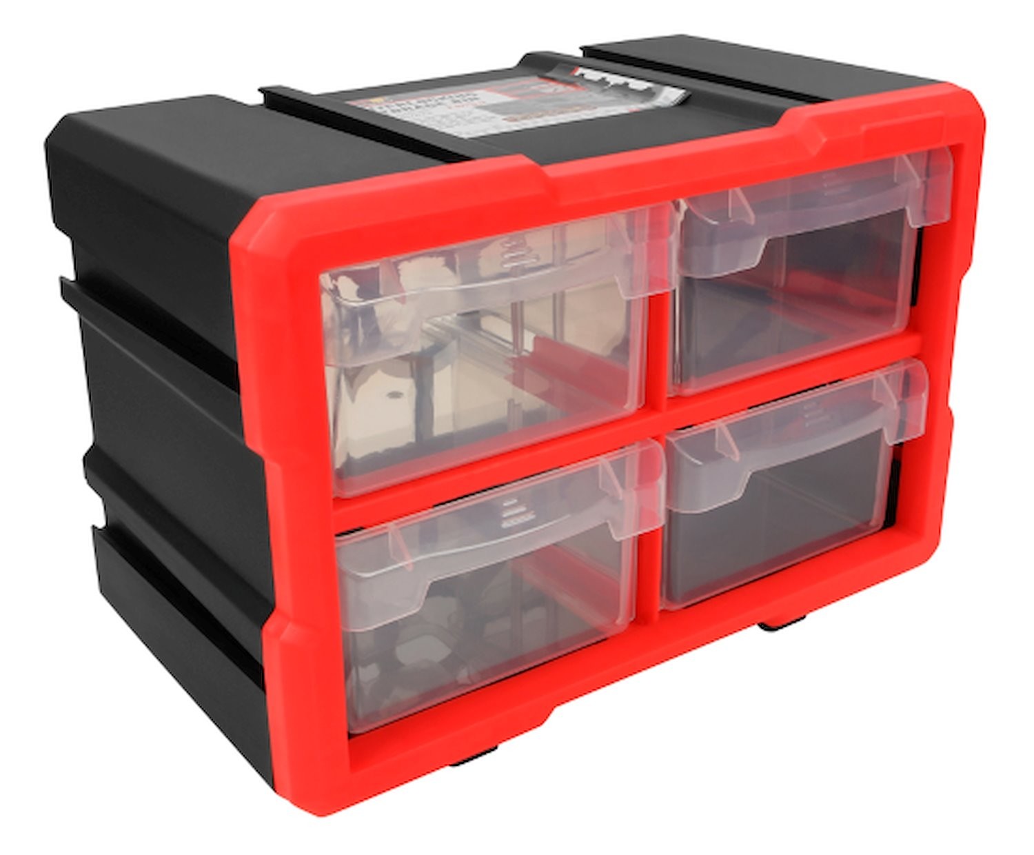 W5911 4-Drawer Interlocking Storage Bin 11.25 in. W x 6.25 in. D x 7.75 in.