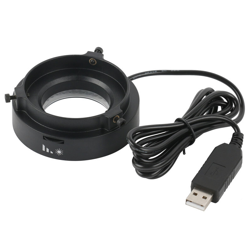 Adjustable USB 72 LED Ring Light Microscope Lamp Dia. 61mm for C mount Zoom Lens