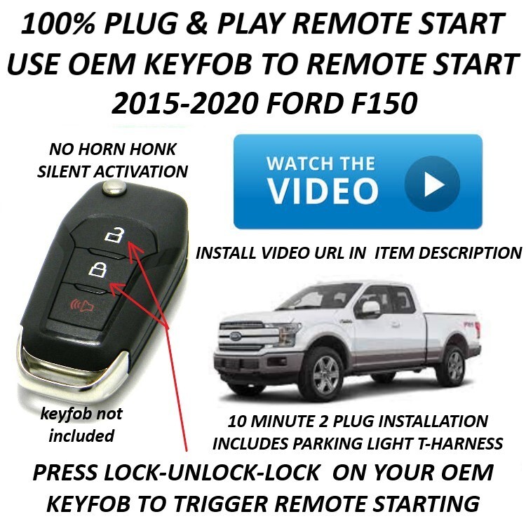 100% PLUG & PLAY REMOTE STARTER KIT FOR 2015 FORD F150