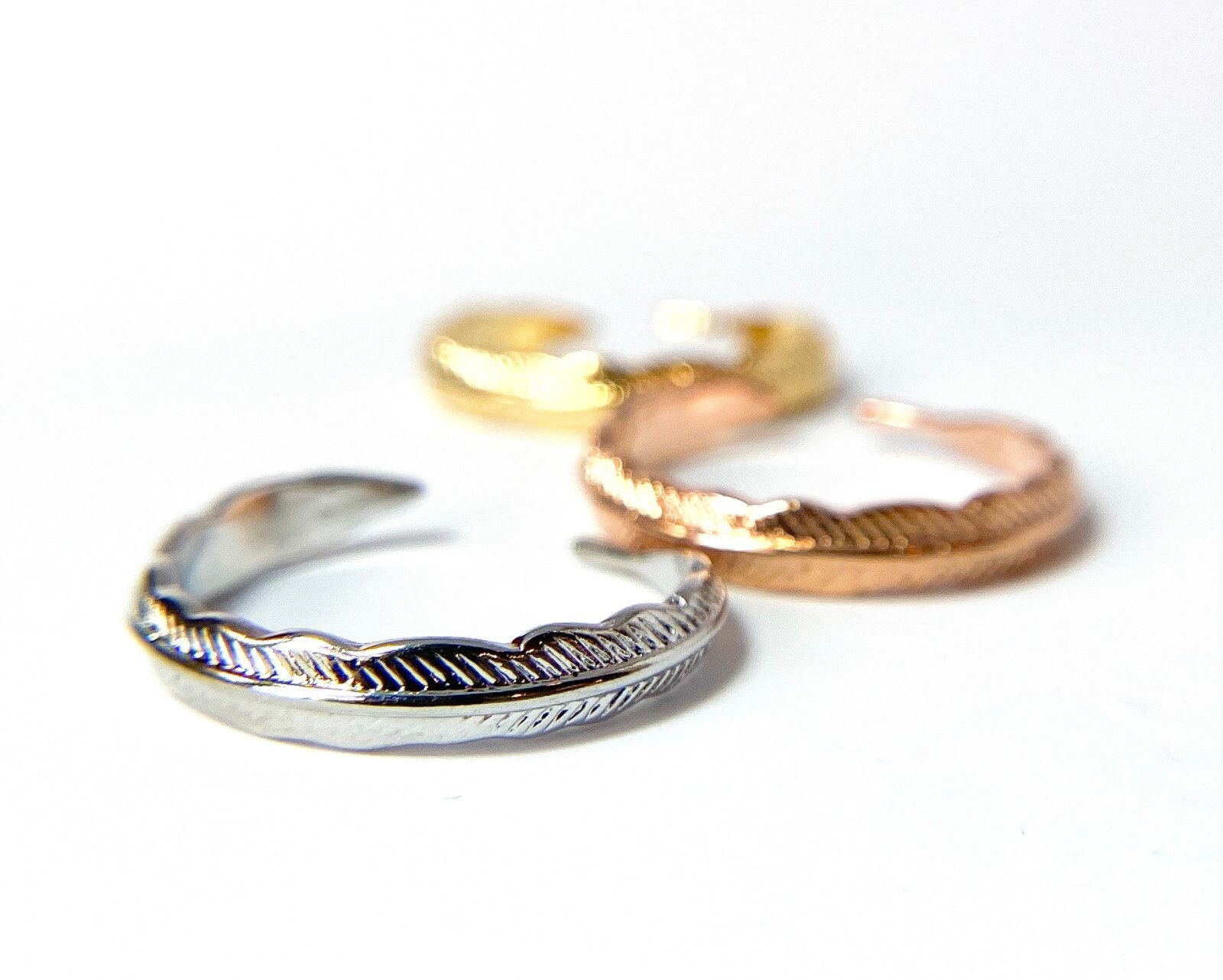 Tribal Feather Adjustable Mid Ring / Toe Ring