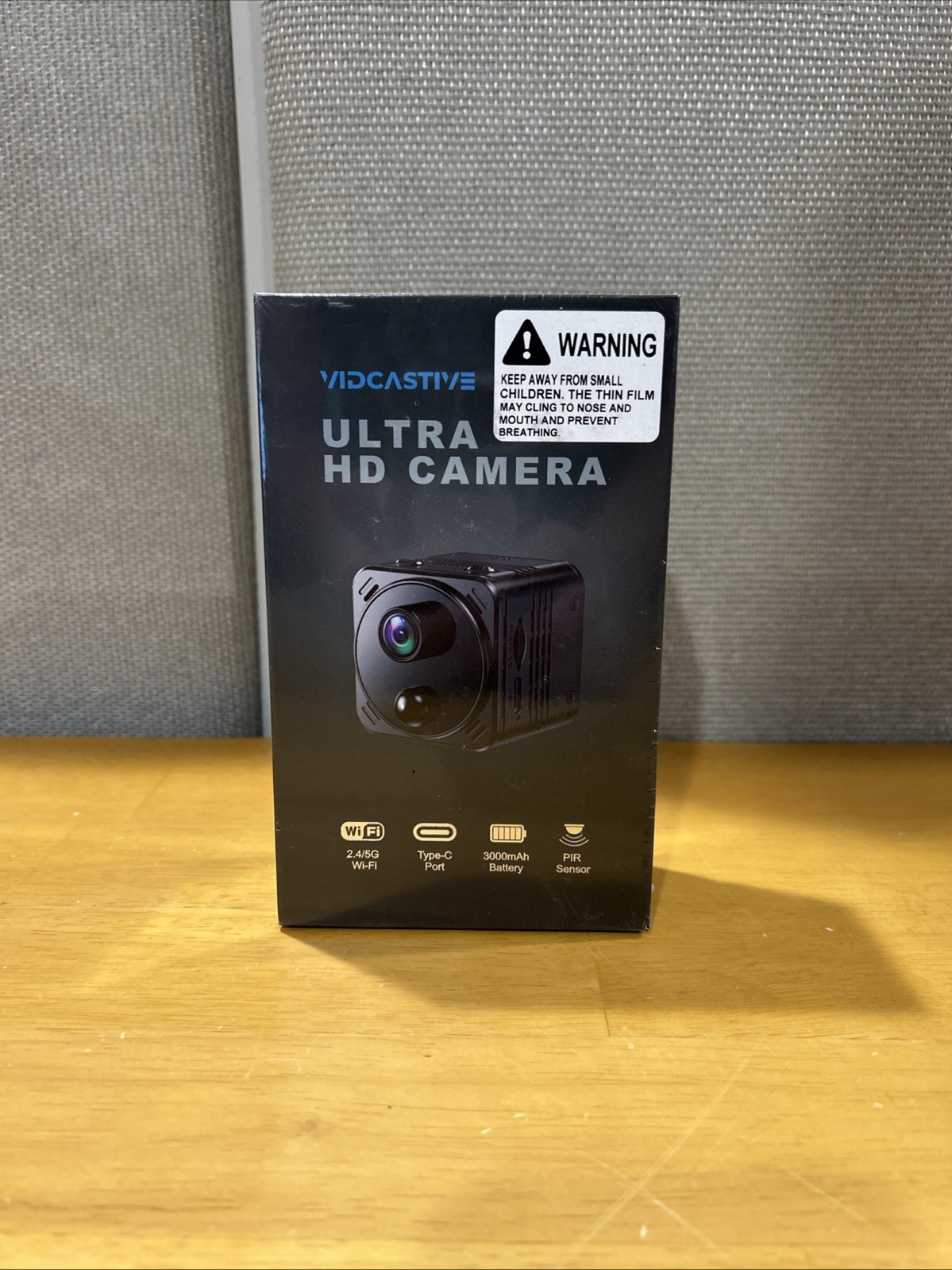 4K Mini Dual-Band 2.4/5GHz WiFi Indoor with AI Human Detection Night Vision New