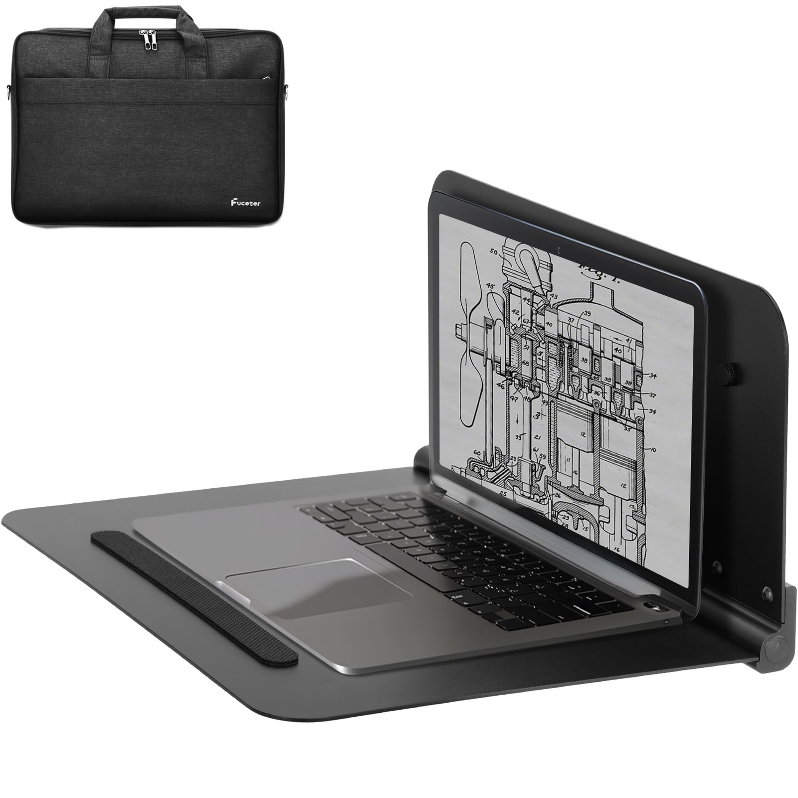 Fuceter Magnetic Laptop Holder, Portable Workstation with Bag & 3 Super Stron...