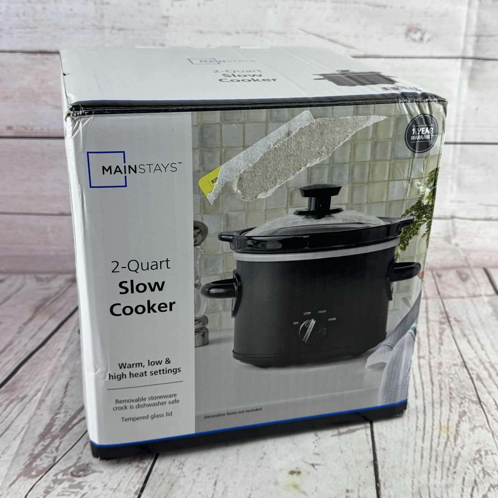 Mainstays Blender Set Plus 2 Quart Slow Cooker Kitchen Bundle Black