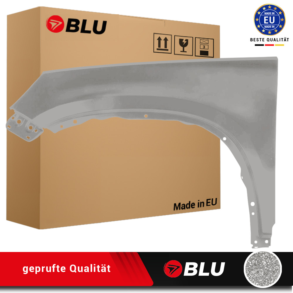 VW Tiguan I 5N Compatible Fender LD7S Left Grey 07-16 Paint Steel Grey BLU