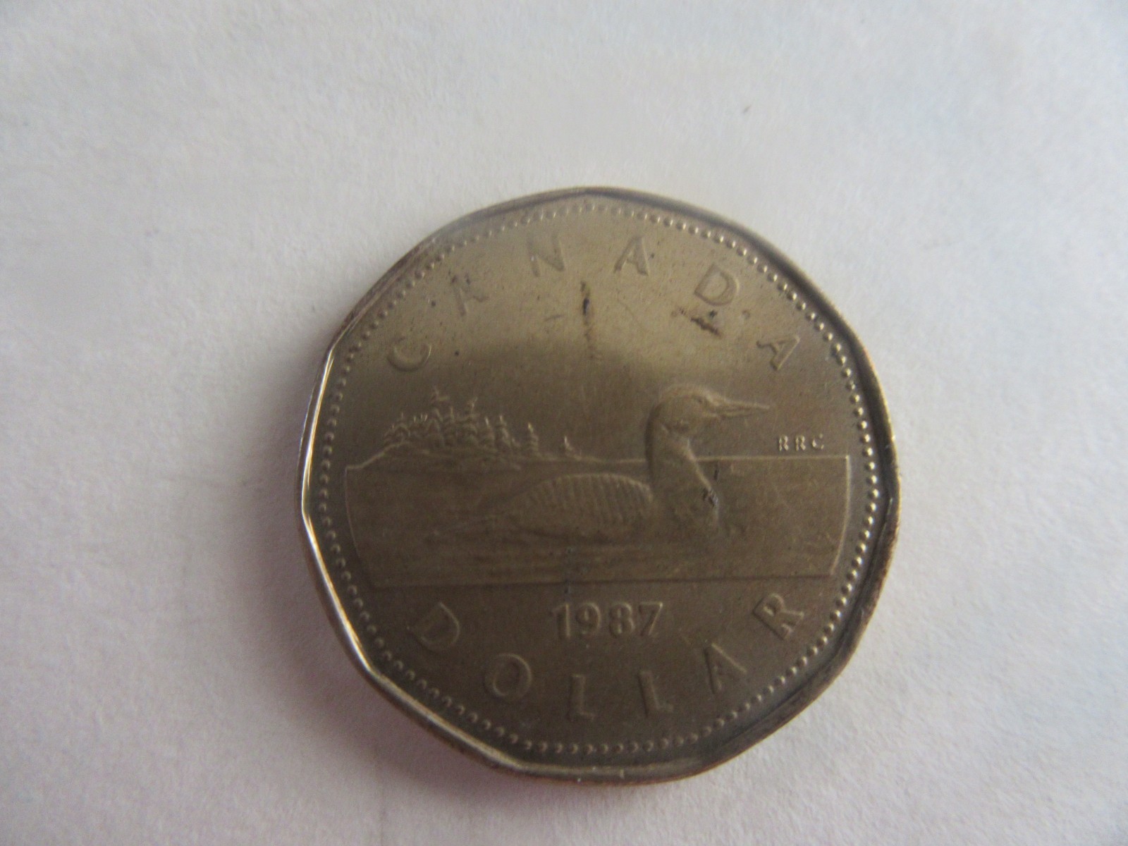 1987 Canadian Loon Duck $1.00 Coin Queen Eliz.ll AU Condition ~~FREE SHIPPING~~