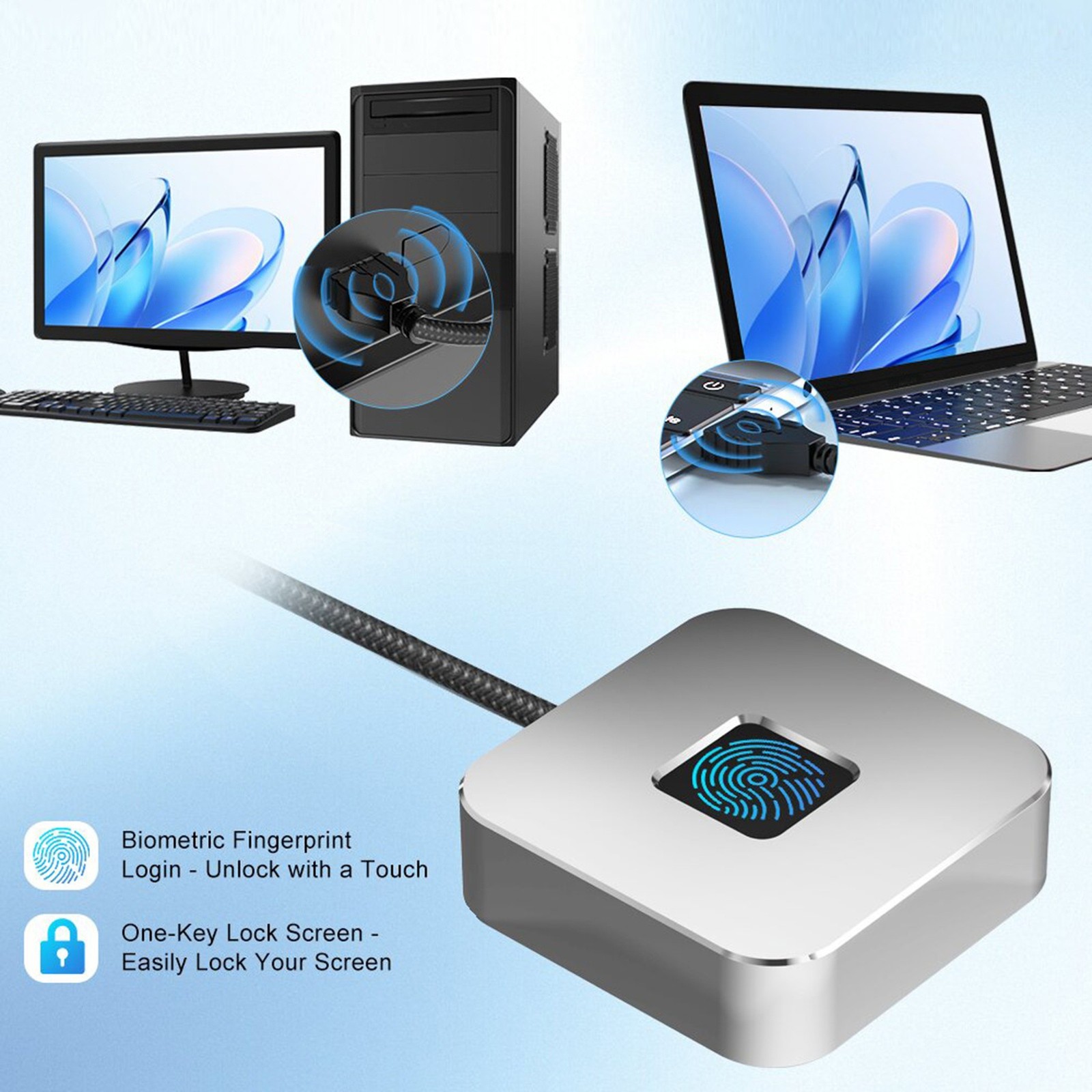 USB Fingerprint Reader Fast Recognition For PC 10 11 Easy To Use AP9