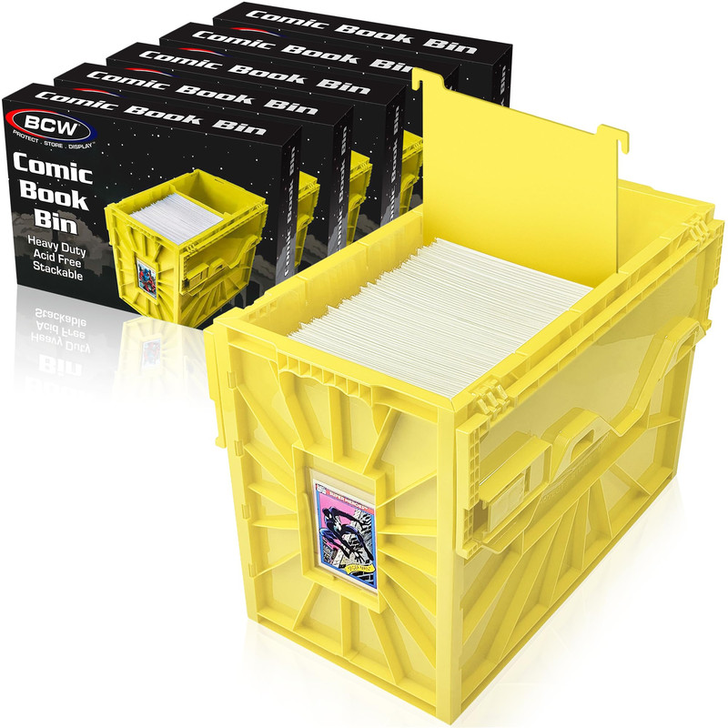Bcw Short Comic Book Bin Holds 150 Comics Stackable Plastic Storage Acid-Free
