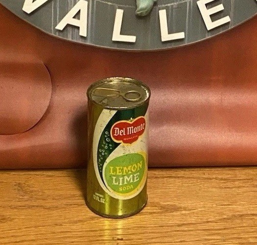 Del Monte Lemon Lime Soda Can Juice Tab Intact Old Vintage
