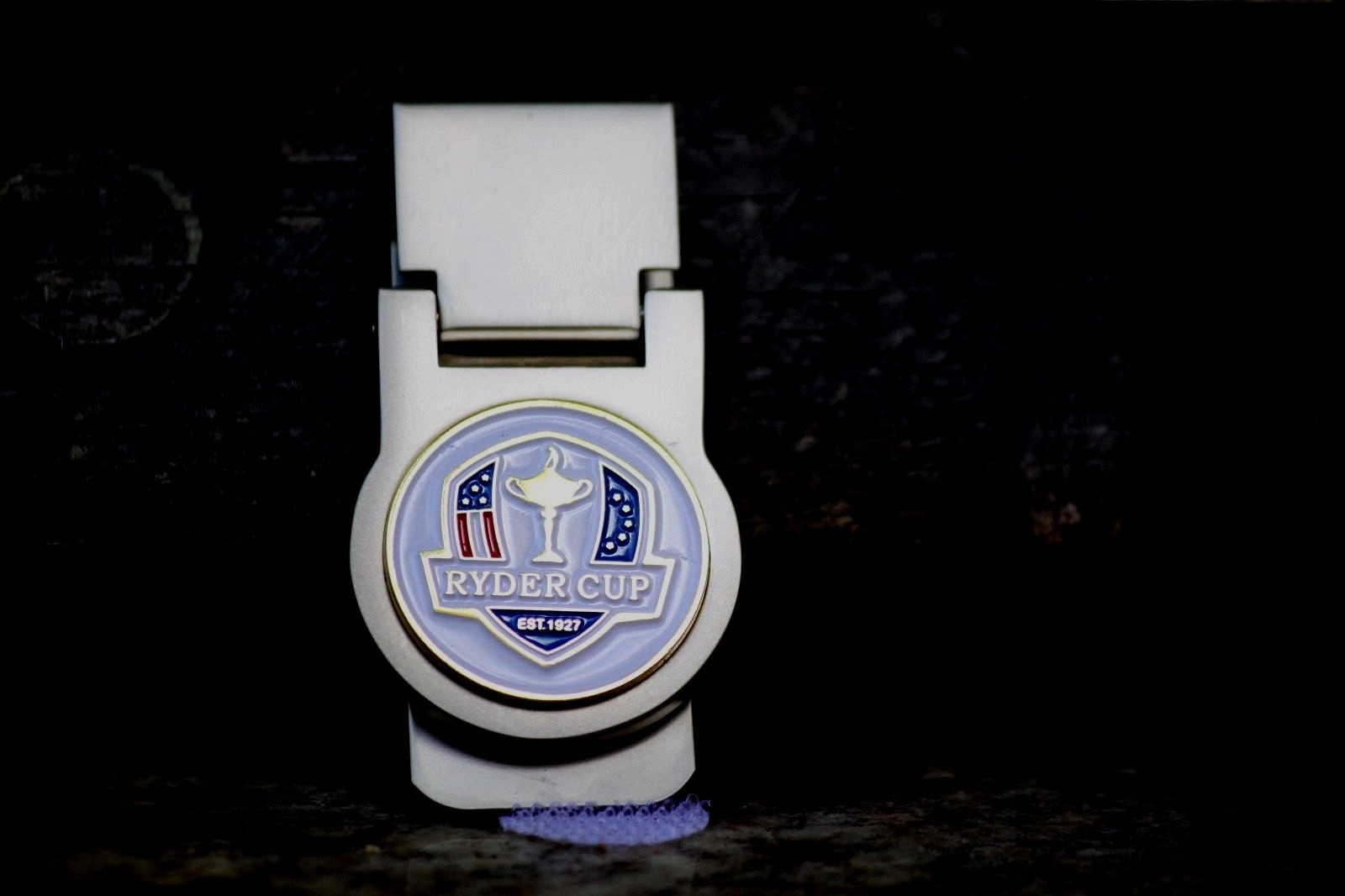 The Ryder Cup White Spring Loaded Money Clip - Personalized Name