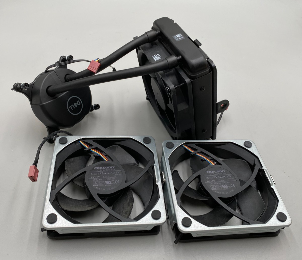 Dell XPS 8950 8960 T3660 Desktop CPU Liquid Water Cooling Fan W. Front Fans Good