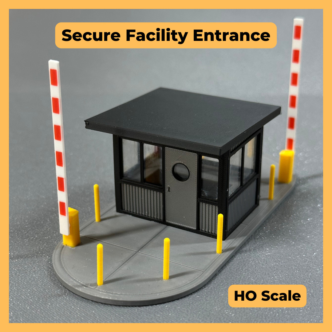 RoadScapes HO Building – Secure Facility Entrance – Industrial Gate