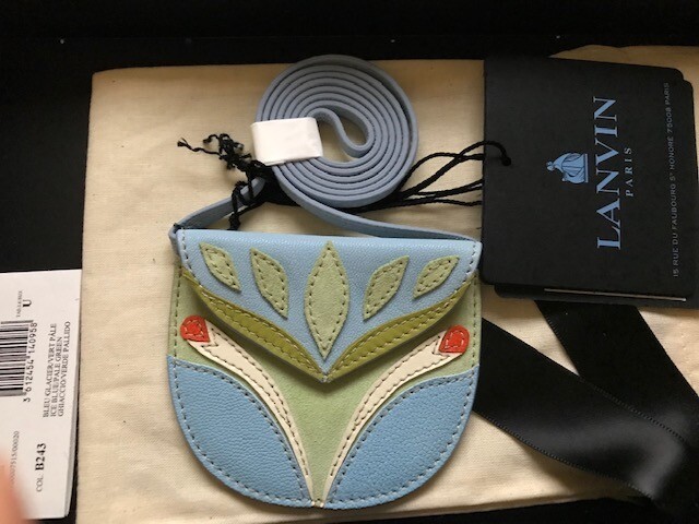 Lanvin Ice Blue And Pale Green Small OWL Mask Bag RUNWAY SOLD OUT  NWT Authentic
