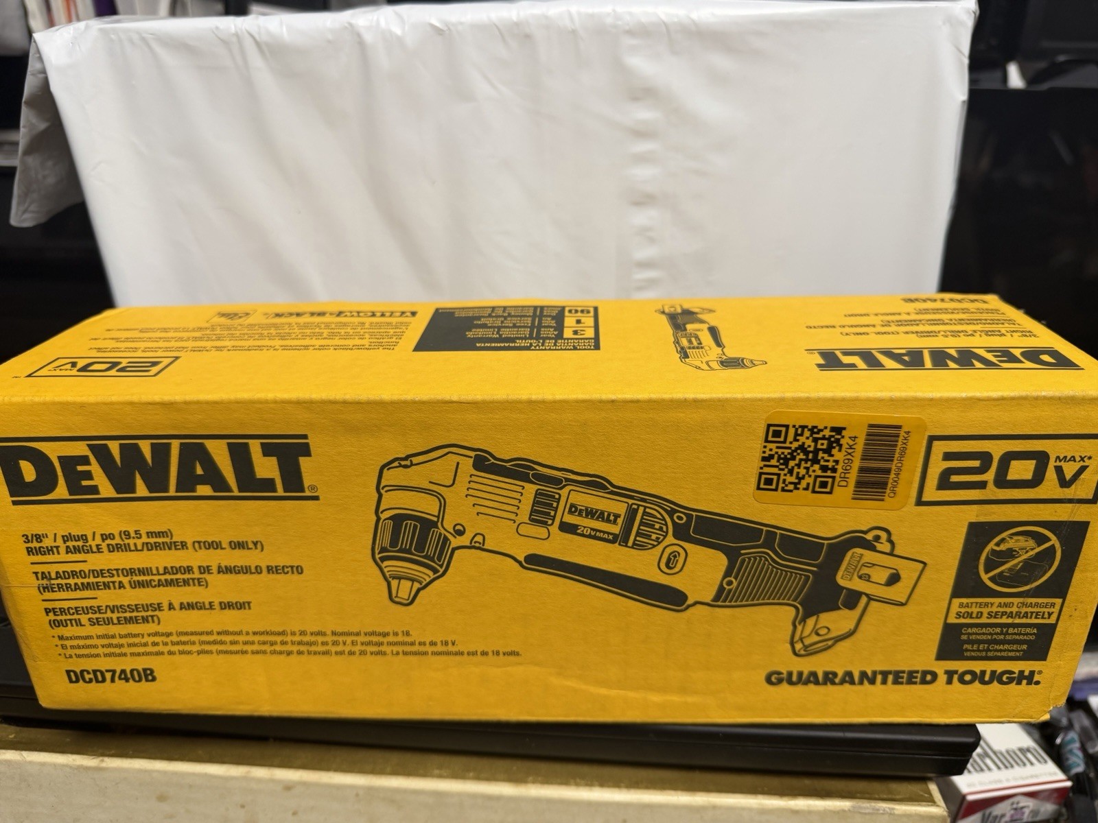 New Sealed DEWALT DCD740B 20V MAX Right Angle Drill Tool Only Lithium  Cordless