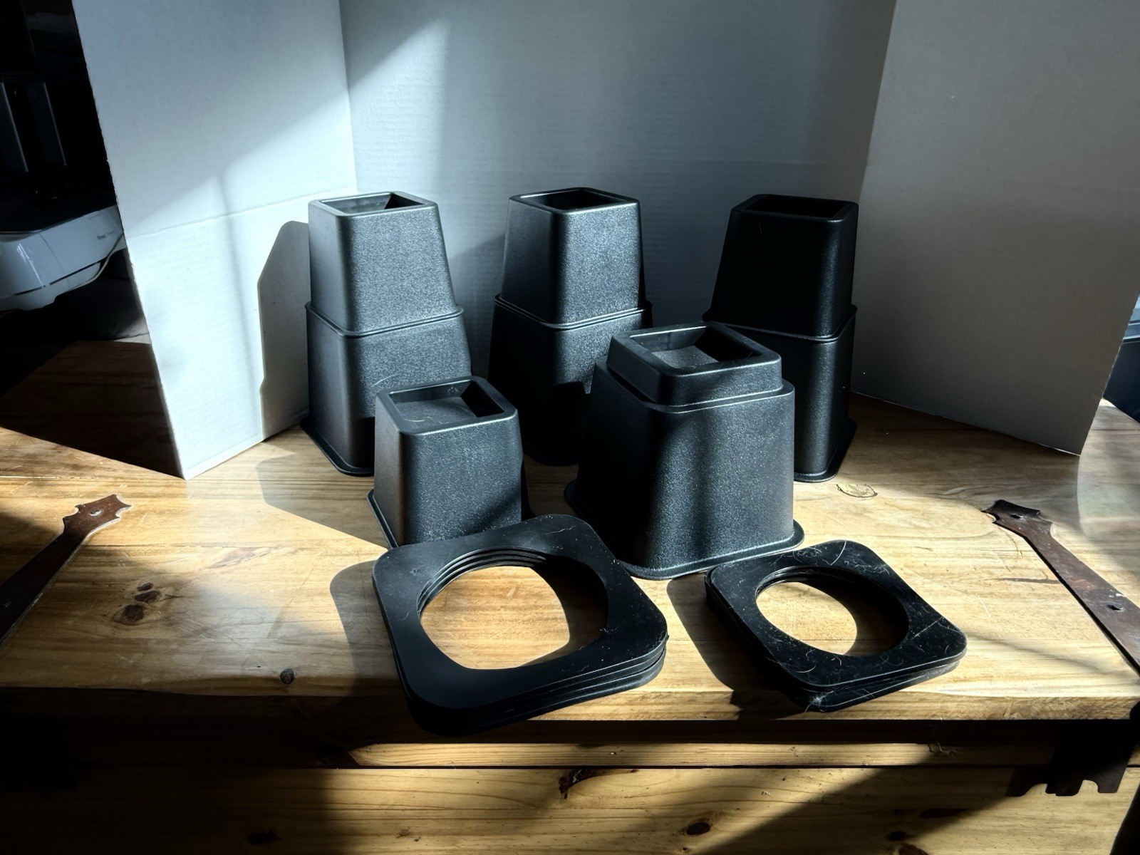 Adjustable Bed Risers Stackable Lift, 3, 5, 8 Inch Set Of 8