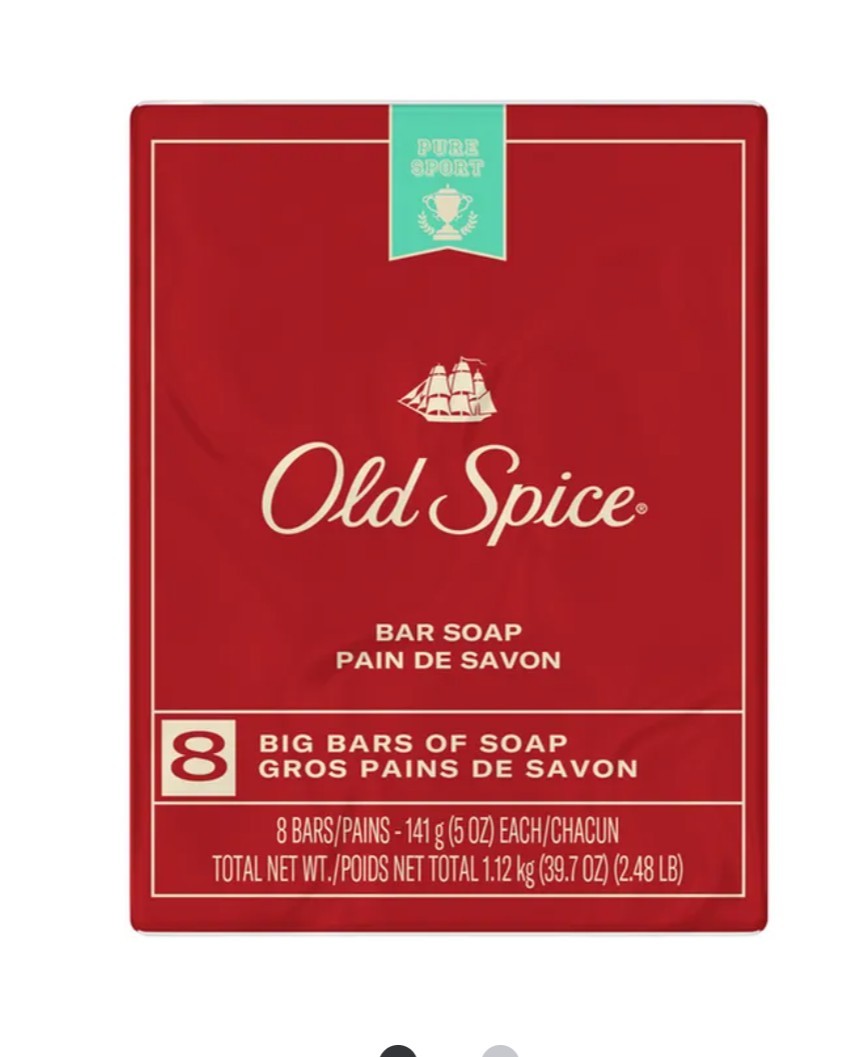 Old Spice Men's Pure Sport Bar Soap, 8 Pack