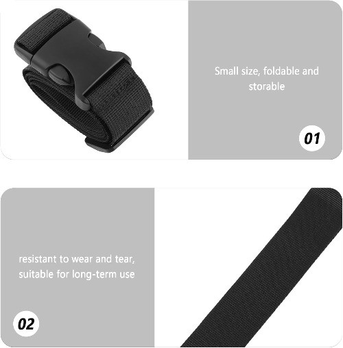 2PCS 39-Inch Adjustable Car Battery Tie Down Strap with Elastic Buckle, Compatib