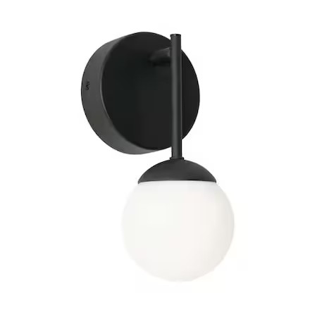 Afx Prls0409l30d1bk Pearl1lightledsconce, Black, Metal, 4Inl