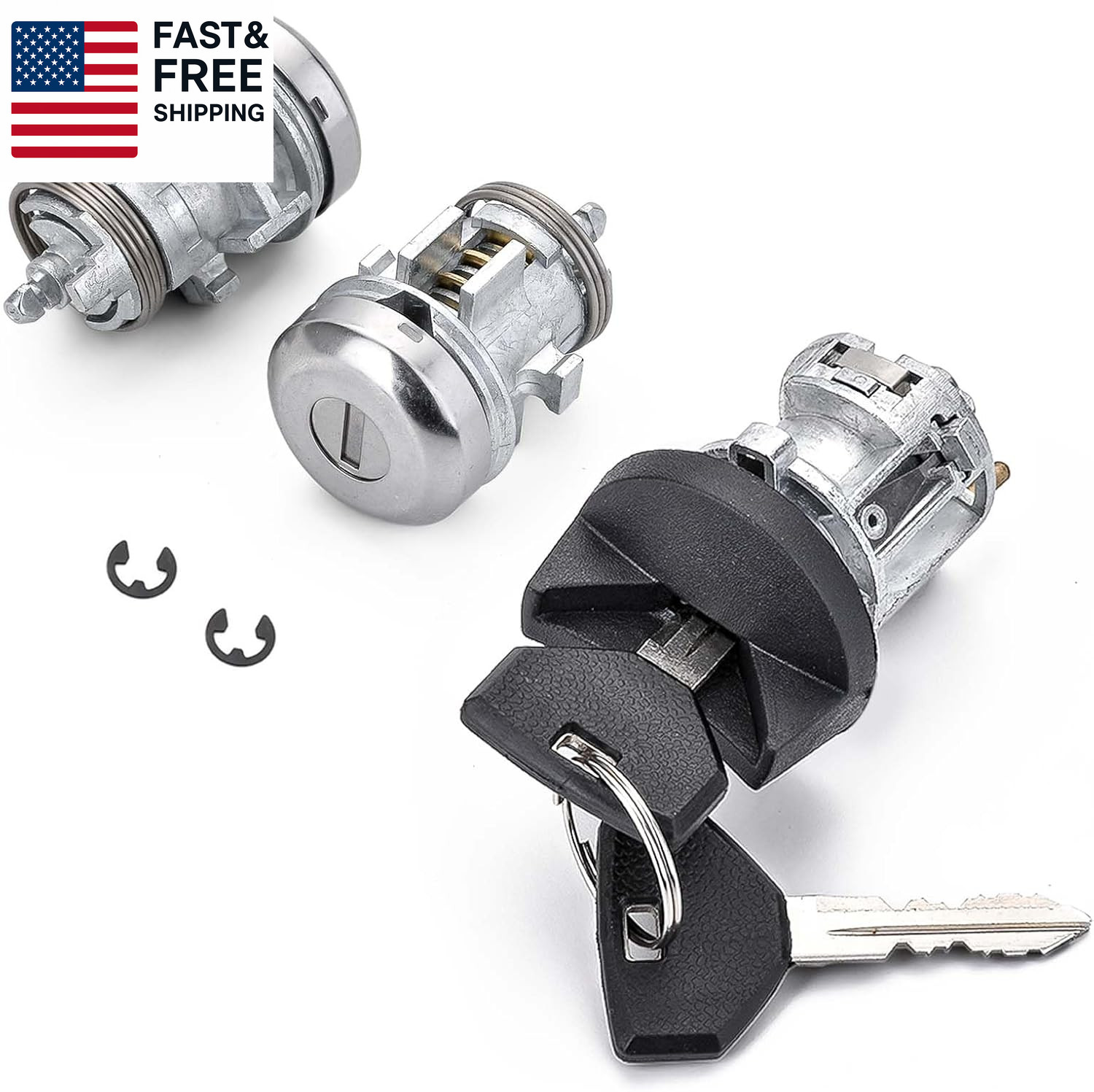 Ignition Switch Lock Cylinder with Door Lock & Keys For Ram Models 1997-2002