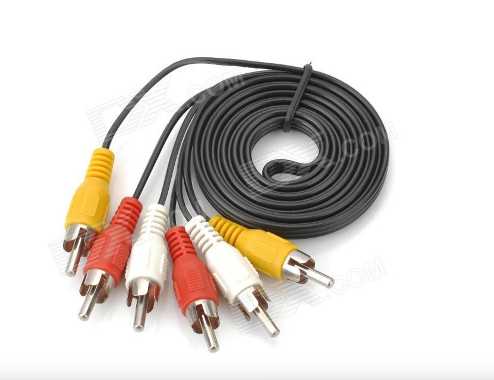 RCA Extension Cable 3 Male For AUDIO And VIDEO 5 Meters For TRUCKS CAMPERS CARS