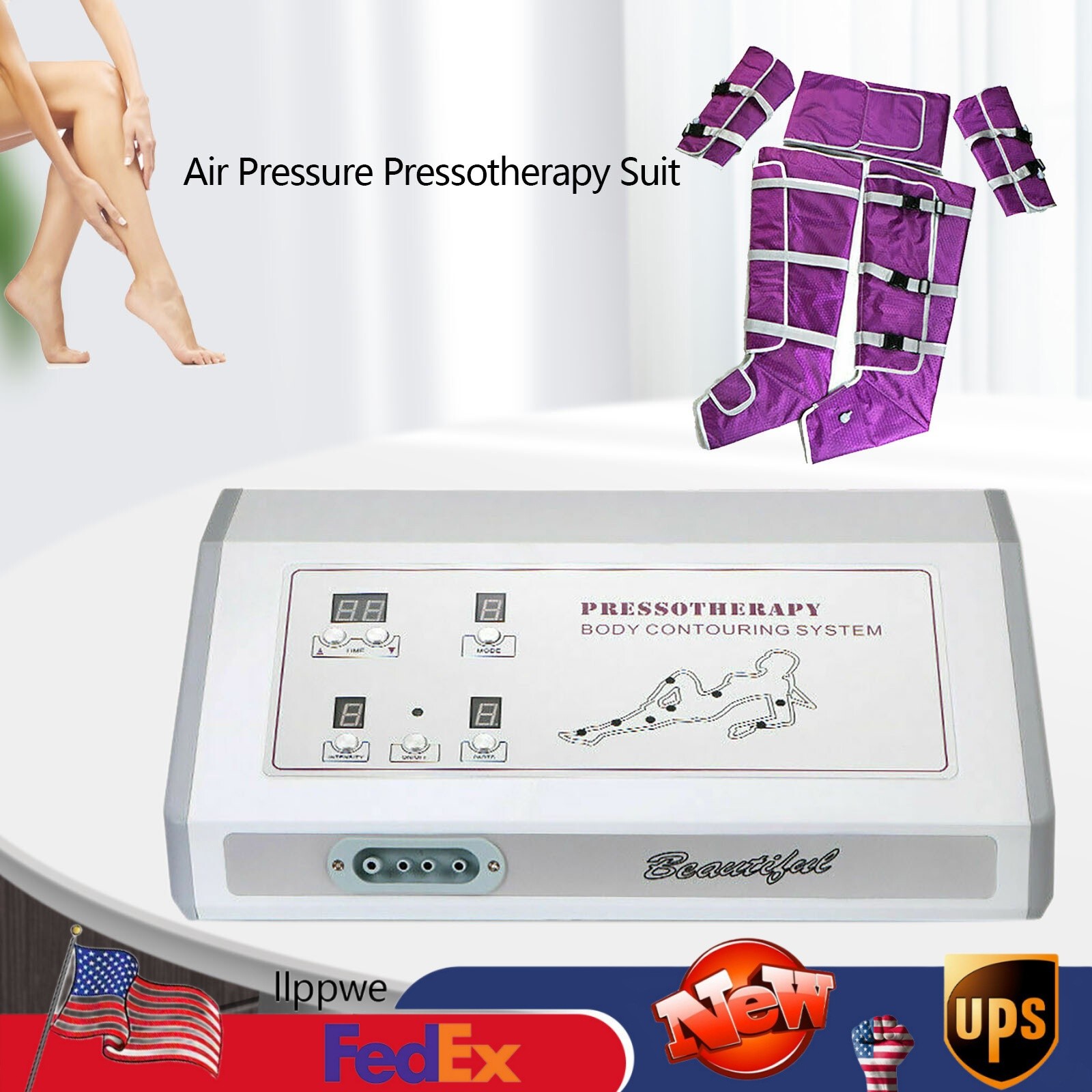 Air Pressure Pressotherapy Lymphatic Drainage Weight Loss Machine , Slimming Set