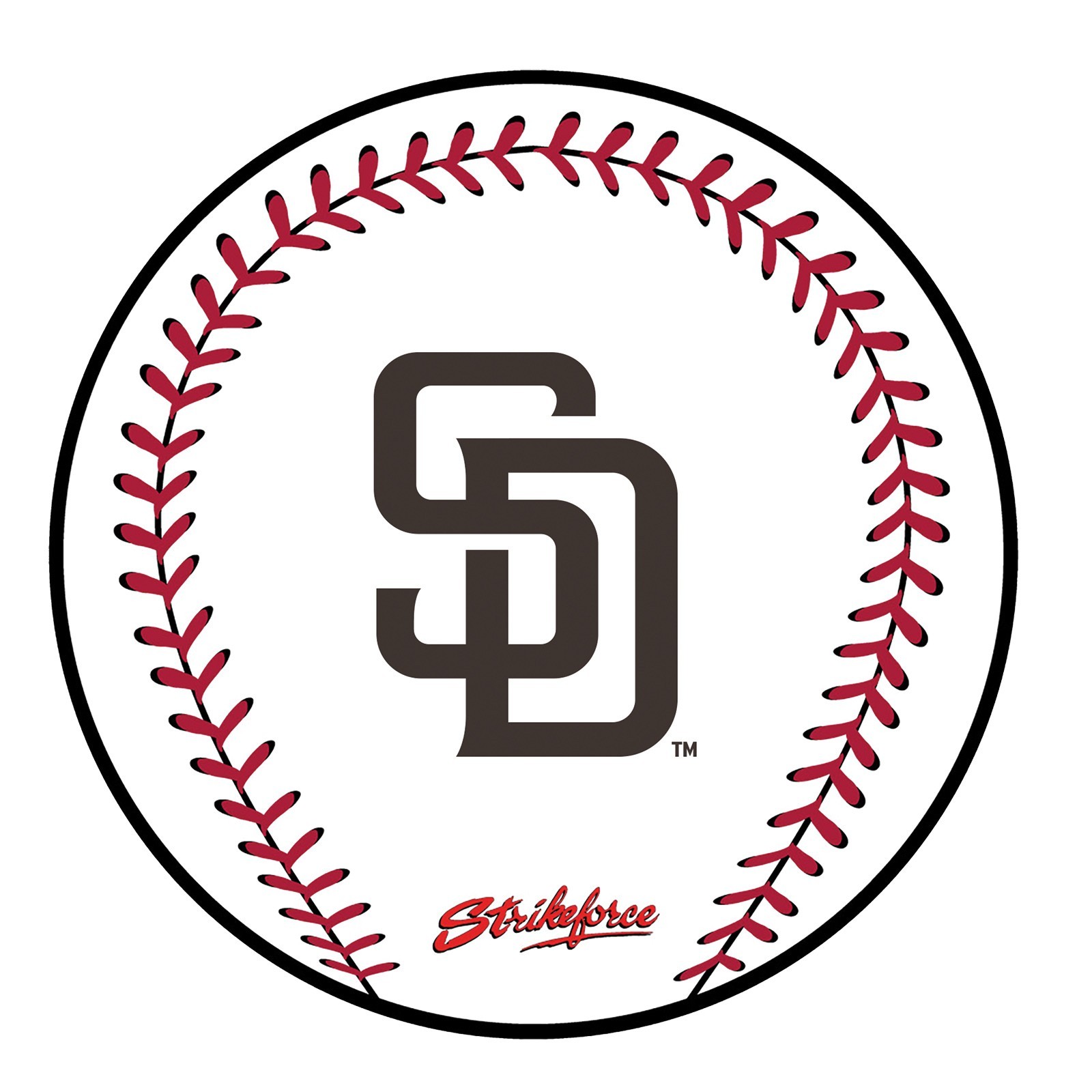 KR Strikeforce MLB San Diego Padres Round Rubber Bowling Shammy