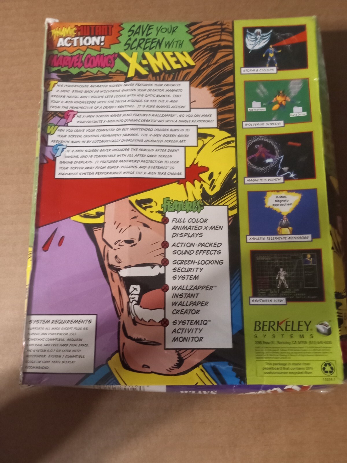 Marvel Comics X-Men Screensaver Berkeley MAC 3.5 Floppy Jim Lee SEALED