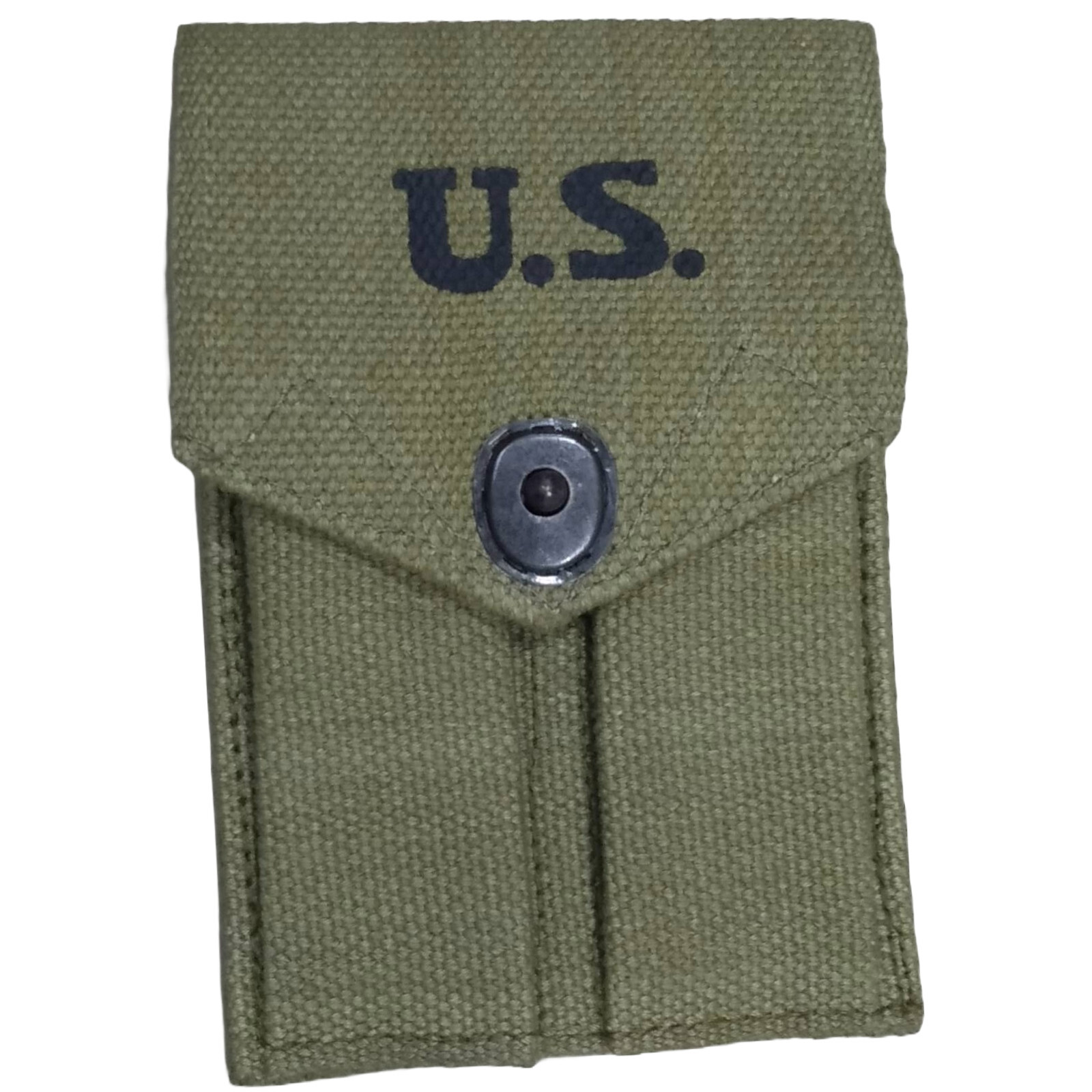 US Army M1943 Double Ammo Colt .45 Pouch Canvas OD Green