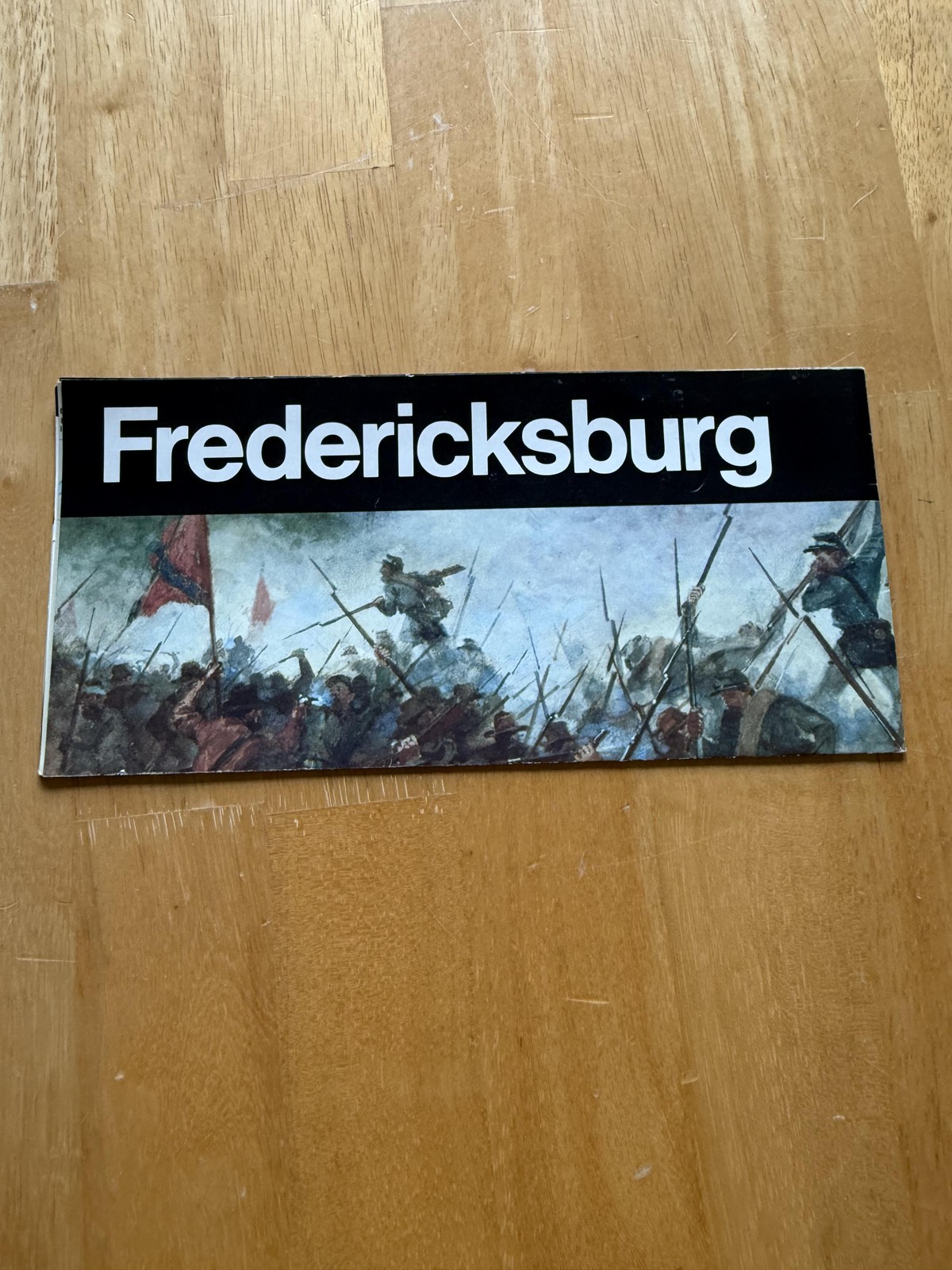 Vintage Fredericksburg National Military Park Map Travel Folded Brochure USA