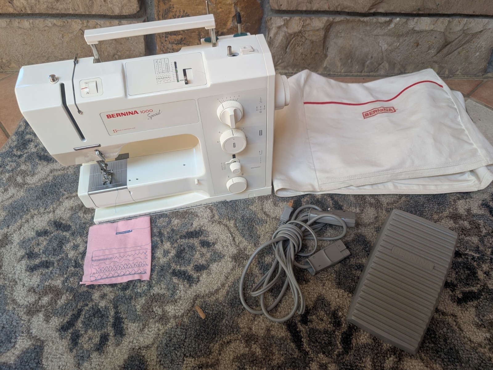 🔥 BERNINA 1000 SPECIAL HEAVY DUTY SEWING MACHINE PEDAL MANUAL COVER SERVICED A+