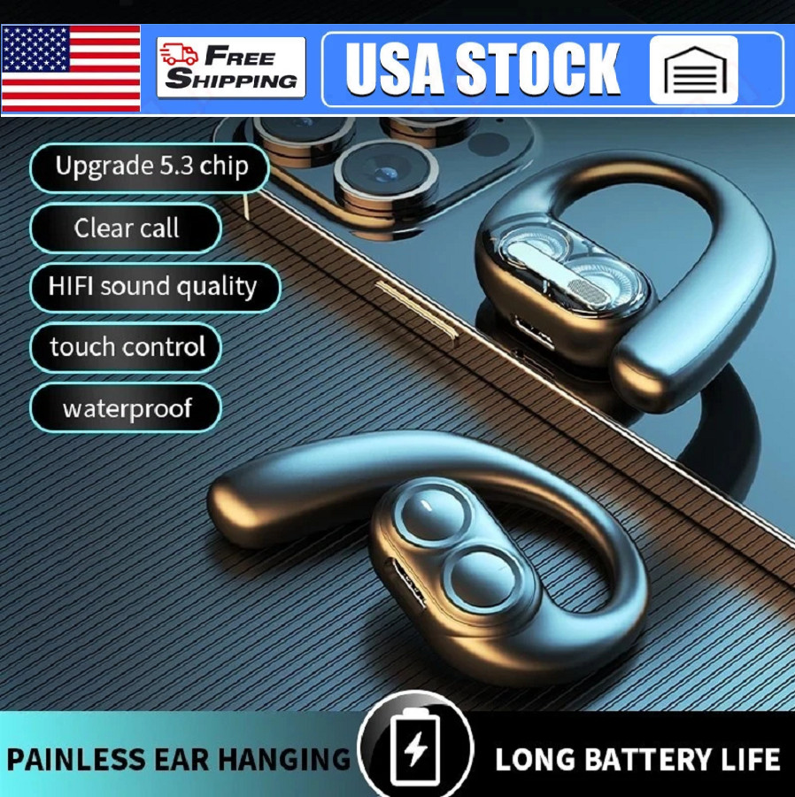 Noise Cancelling Bluetooth 5.4 Earpiece Wireless Headset Driving Trucker Earbuds