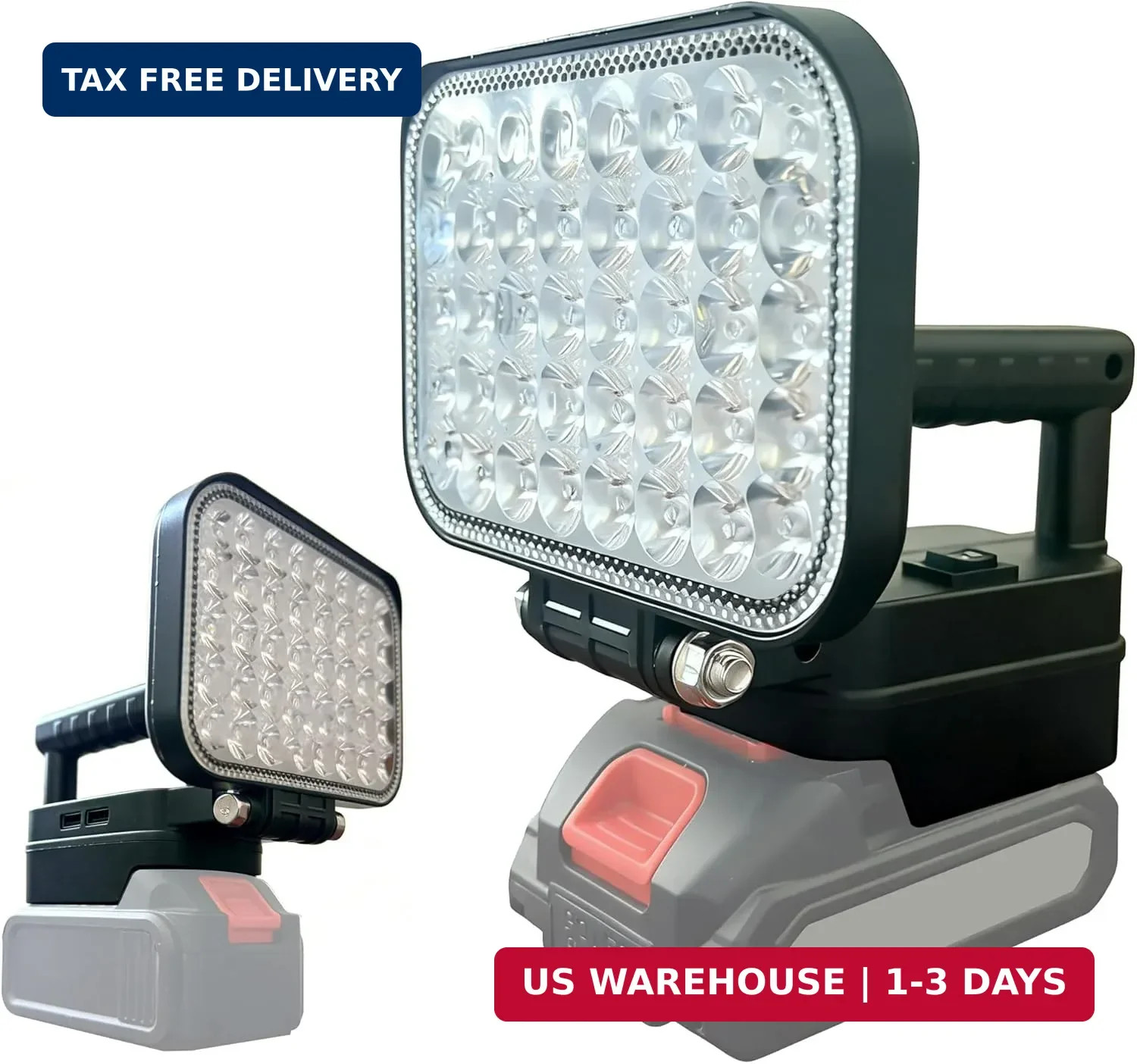 LED Work Light for Makita 18V Battery Cordless Flood Light with 2 USB Ports