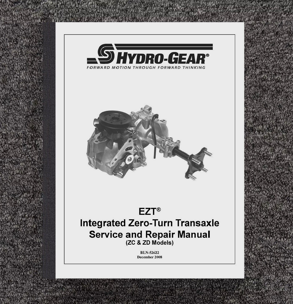 DoublrTransaxle Repair Workshop Manual Fits Hydro Gear EZT (ZC & ZD M