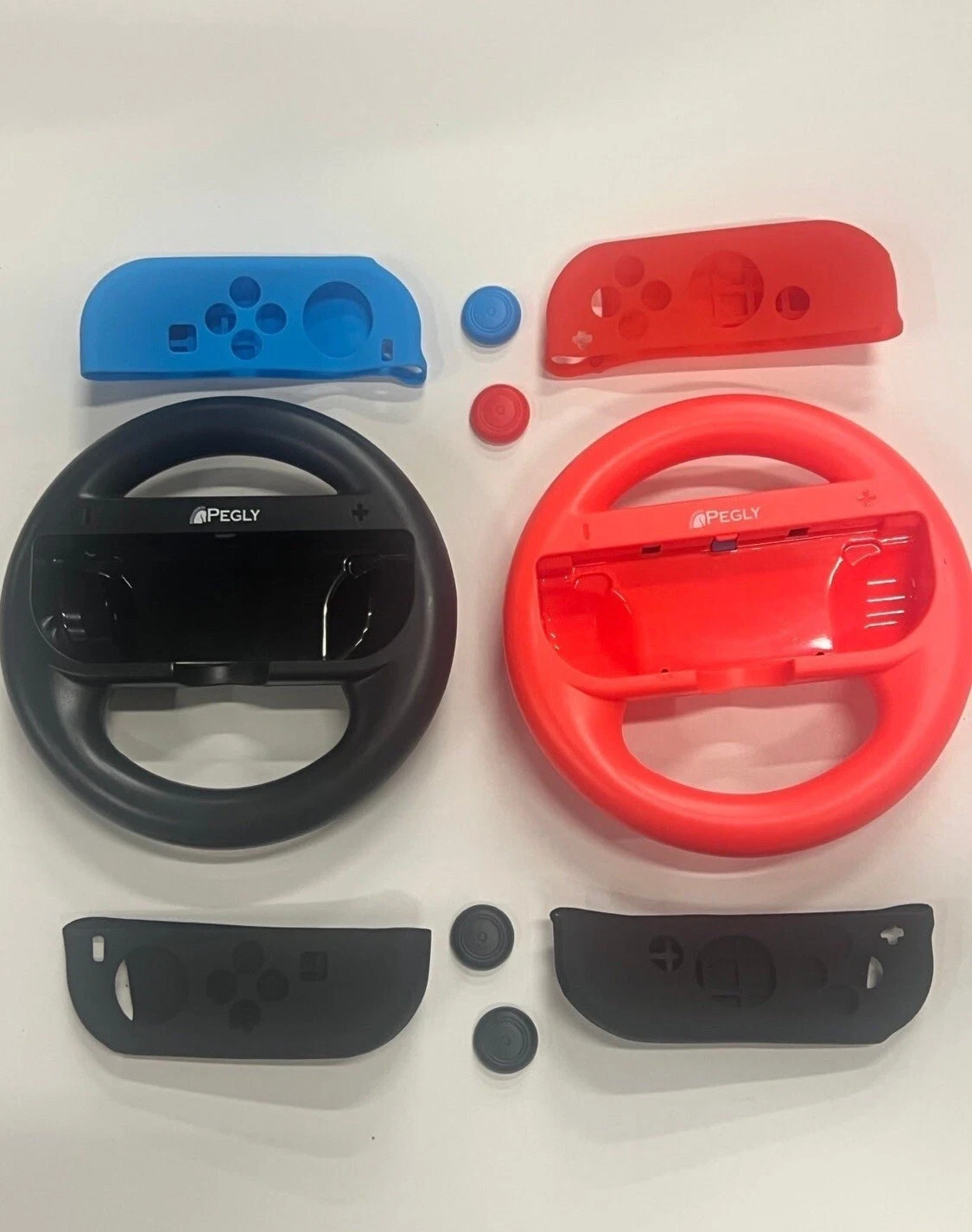 4 Pack Racing Steering Wheel For Nintendo Switch Joy-Con Controller Handle Grip