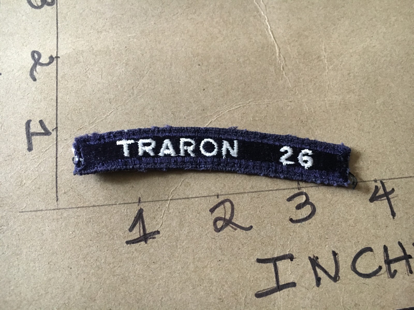 US NAVY SHOULDER STRIP TAB *** rocker *** Patch Traron 26